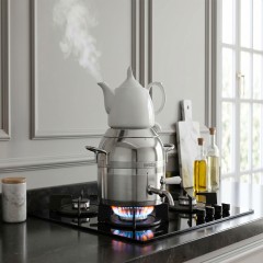 کتری قوری استیل ۵ لیتر مدل چشمه منتیا 1604