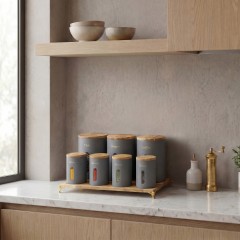 پاسماوری ۸ پارچه درب چوب طوسی منتیا 2304